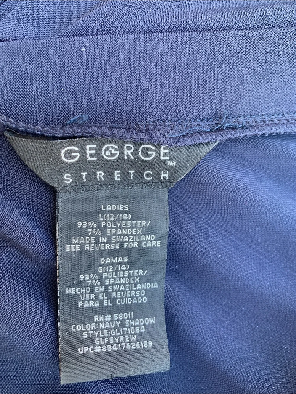 Take 50% OFF- George Stretch Navy Flounce Hem Skirt - Women, Size-L